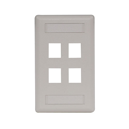 IFP140W|PLACA BLANCO P/4 JACKS (C/PORTAROTULO) - ISTEN